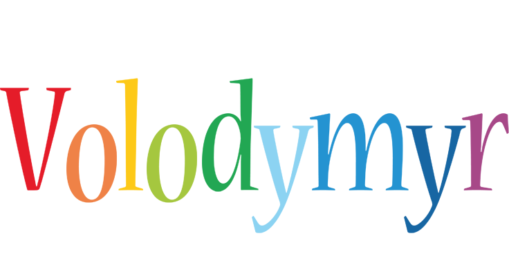 Volodymyr birthday logo