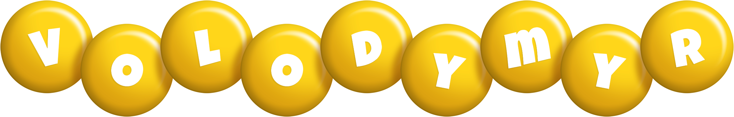 Volodymyr candy-yellow logo