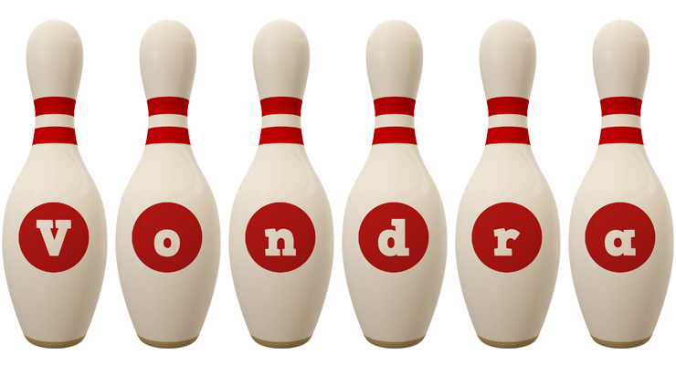 Vondra bowling-pin logo