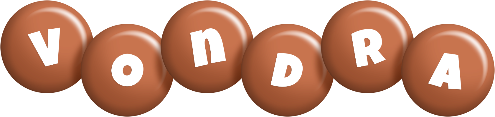 Vondra candy-brown logo