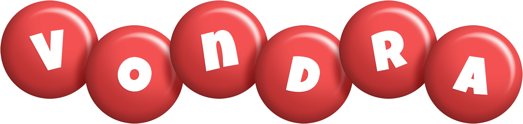 Vondra candy-red logo