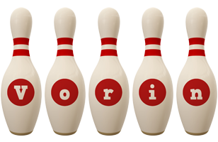 Vorin bowling-pin logo