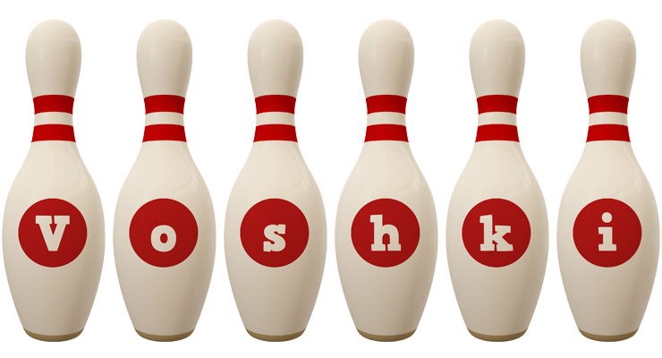 Voshki bowling-pin logo