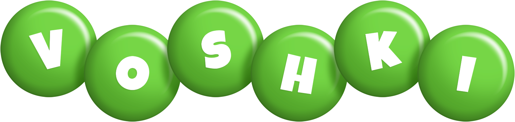 Voshki candy-green logo