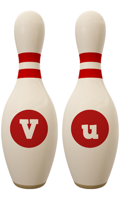 Vu bowling-pin logo