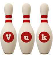 Vuk bowling-pin logo