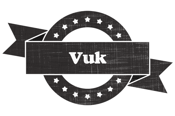 Vuk grunge logo