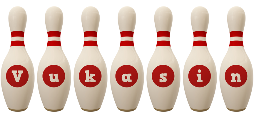 Vukasin bowling-pin logo