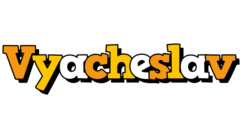 Vyacheslav cartoon logo