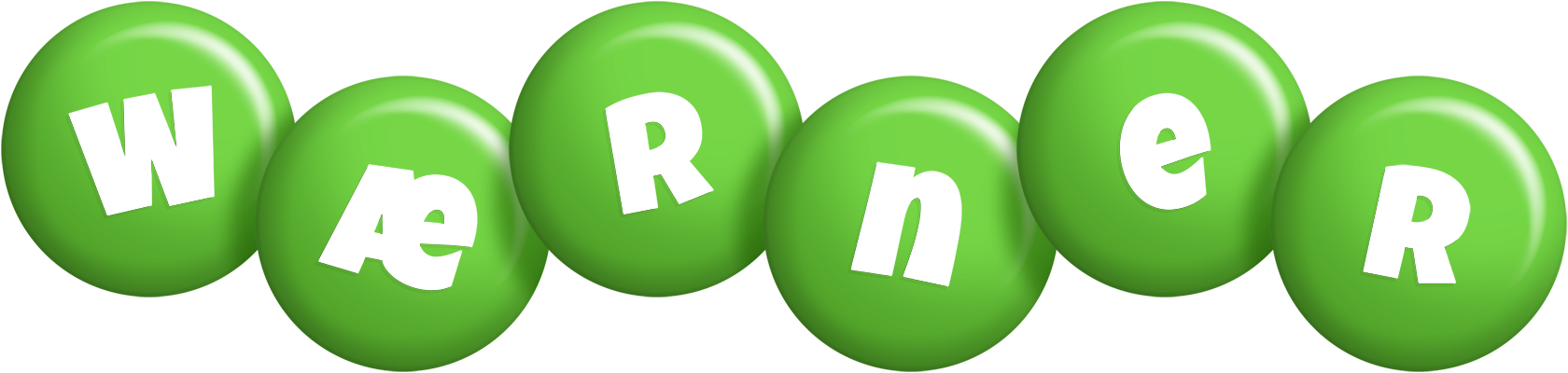 Wærner candy-green logo