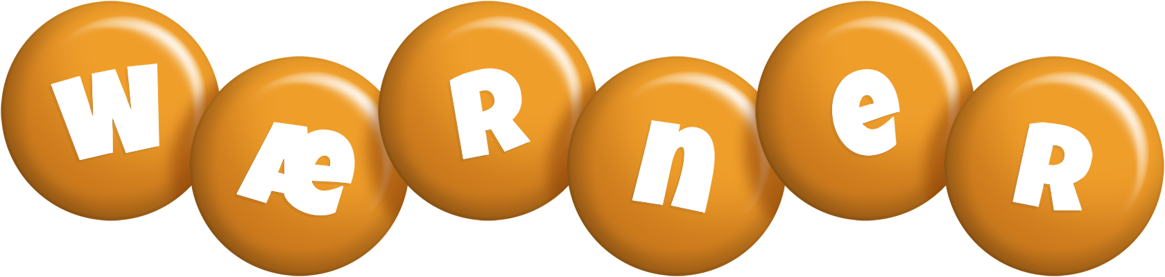 Wærner candy-orange logo