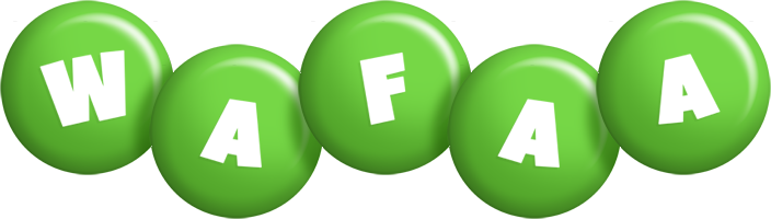 Wafaa candy-green logo