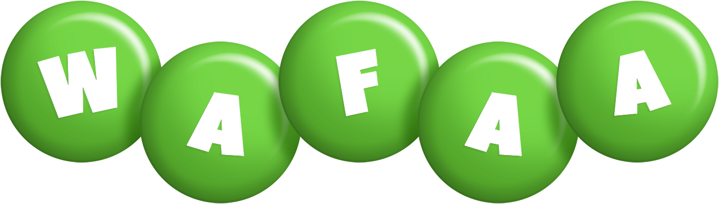 Wafaa candy-green logo