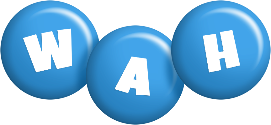 Wah candy-blue logo