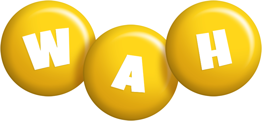 Wah candy-yellow logo