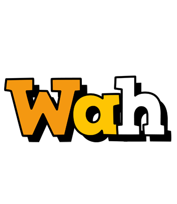 Wah cartoon logo