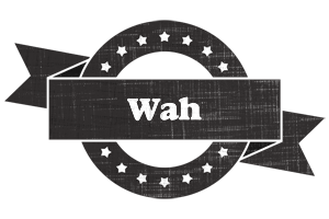 Wah grunge logo