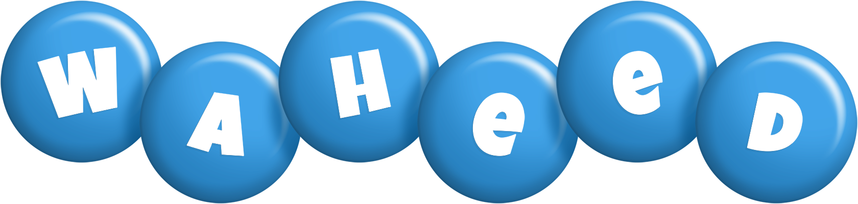 Waheed candy-blue logo