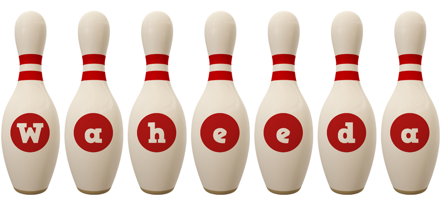 Waheeda bowling-pin logo