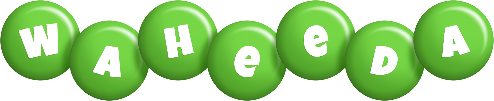 Waheeda candy-green logo