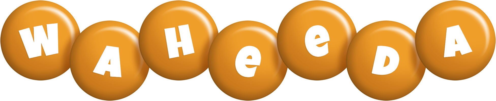 Waheeda candy-orange logo