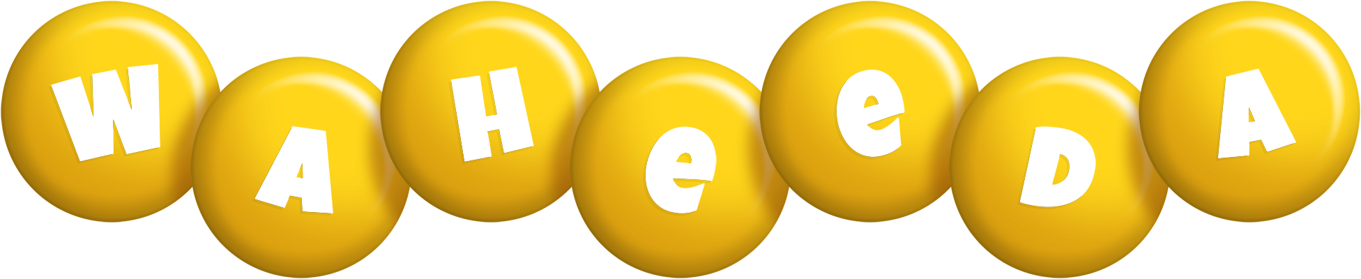 Waheeda candy-yellow logo