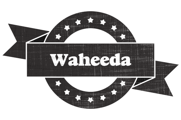 Waheeda grunge logo