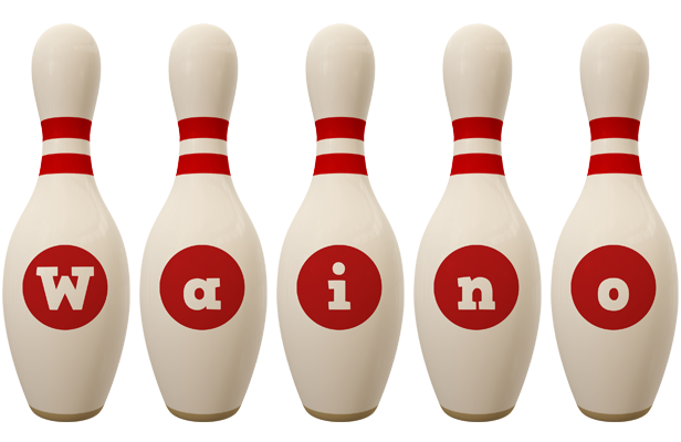 Waino bowling-pin logo