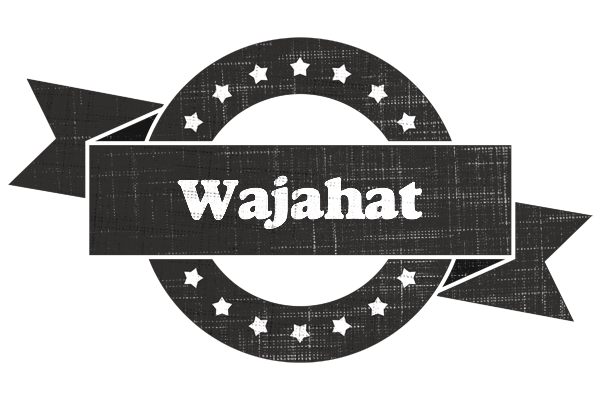 Wajahat grunge logo