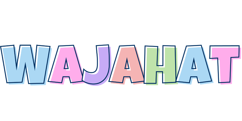 Wajahat pastel logo
