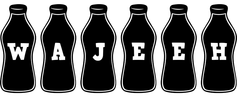 Wajeeh bottle logo