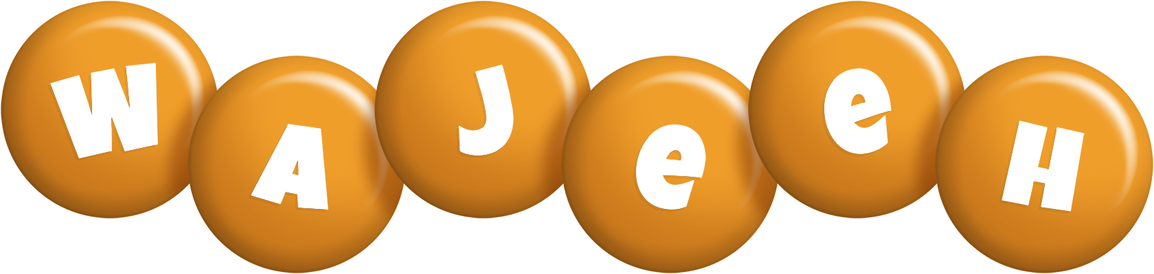 Wajeeh candy-orange logo