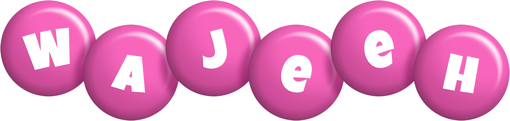 Wajeeh candy-pink logo