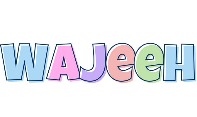Wajeeh pastel logo
