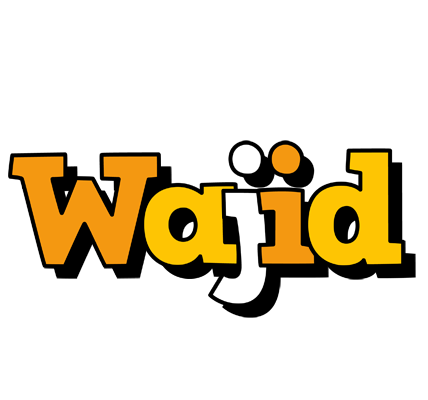 Wajid cartoon logo