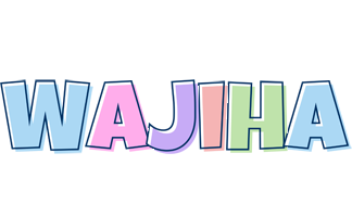 Wajiha pastel logo