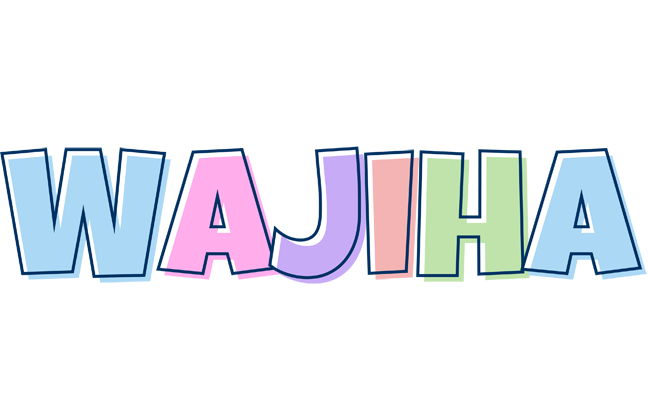 Wajiha pastel logo