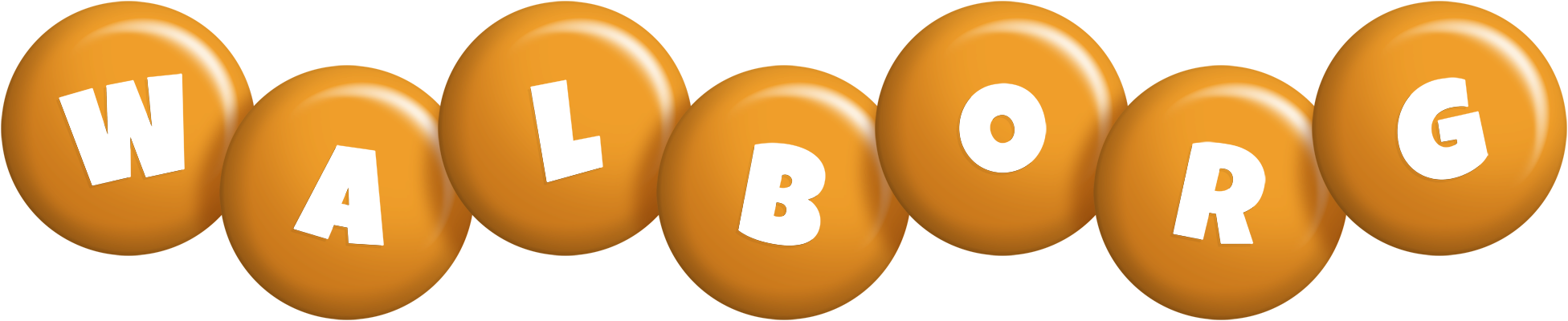 Walborg candy-orange logo