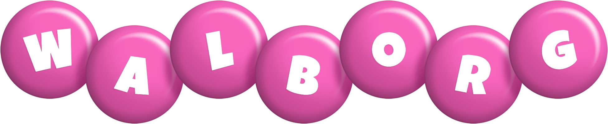 Walborg candy-pink logo