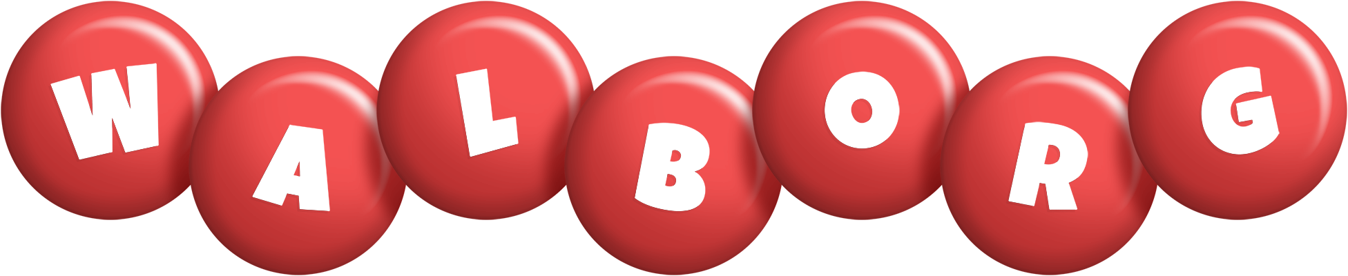 Walborg candy-red logo
