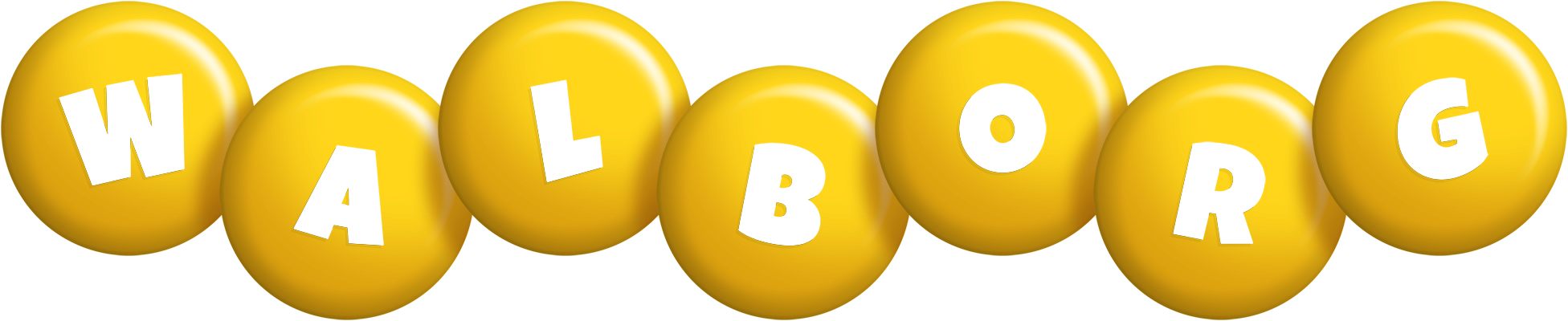 Walborg candy-yellow logo