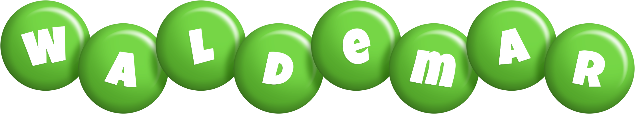Waldemar candy-green logo