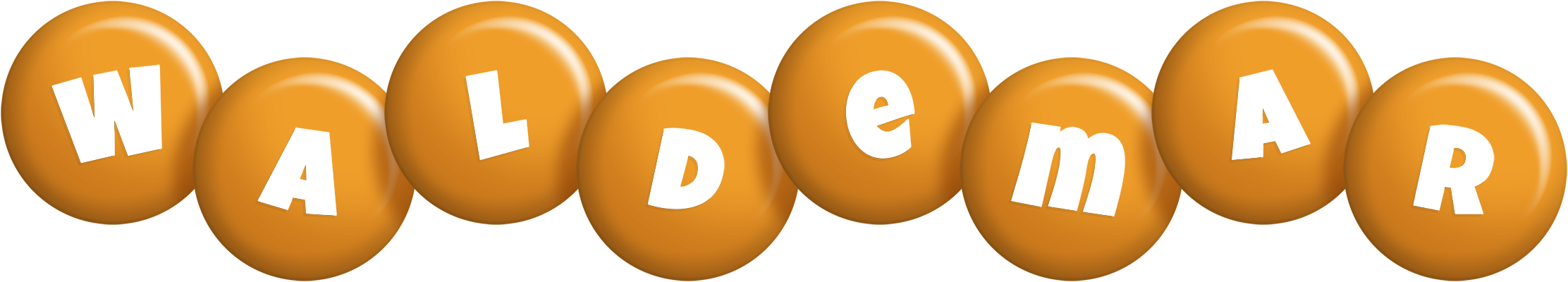 Waldemar candy-orange logo