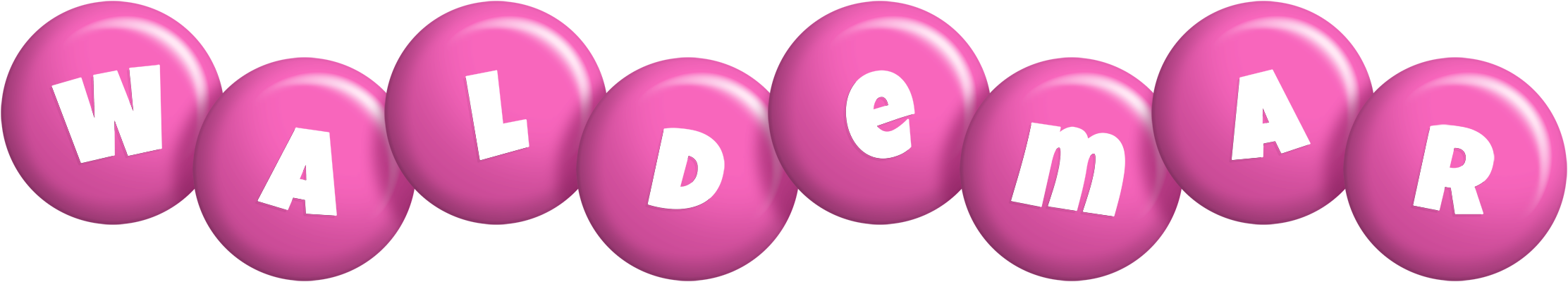 Waldemar candy-pink logo
