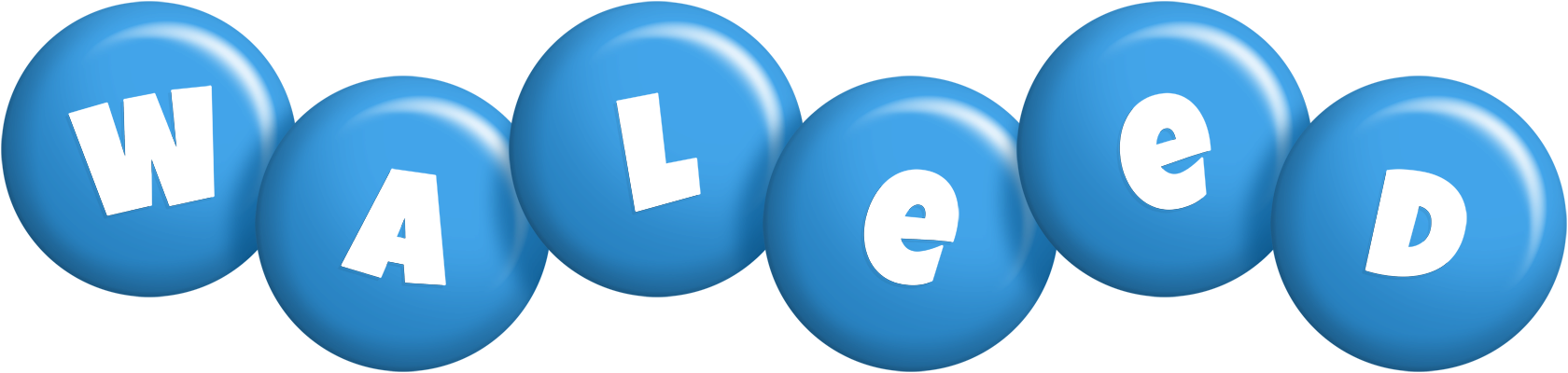 Waleed candy-blue logo