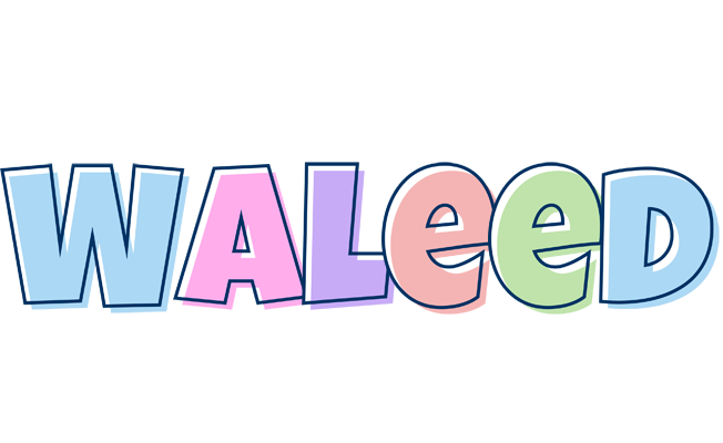 Waleed pastel logo