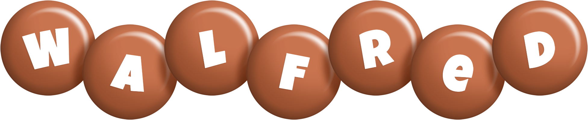 Walfred candy-brown logo