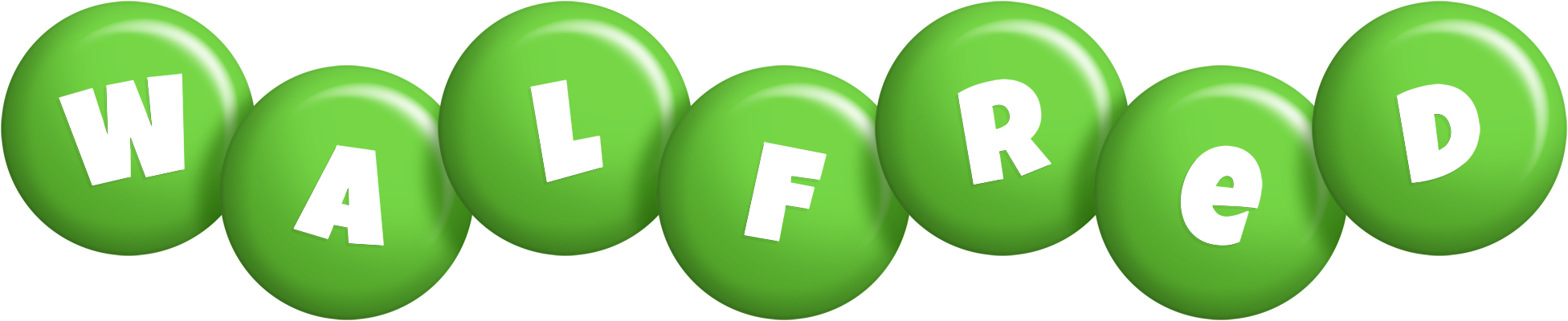 Walfred candy-green logo