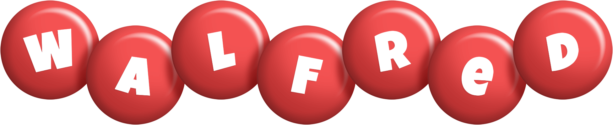 Walfred candy-red logo