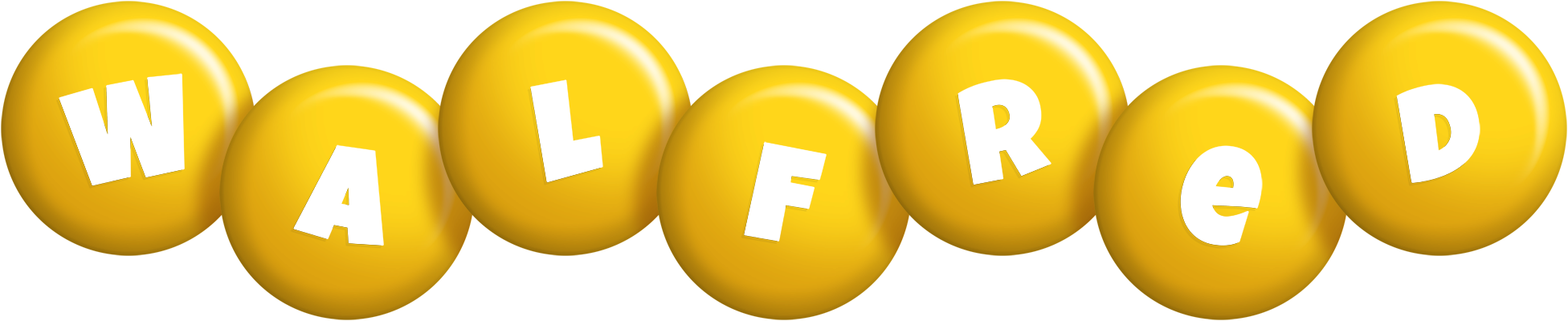 Walfred candy-yellow logo